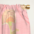 Provence Cottage Floral in Pink Linen  Window Curtain Gallery Image 2