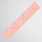 Provence Cottage Floral in Pink Linen  Table Runner Gallery Image 3