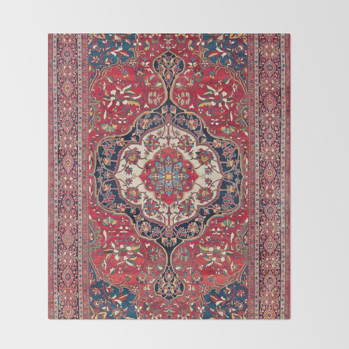 Sarouk Farahan Arak West Persian Rug Print Throw Blanket Gallery Image 2