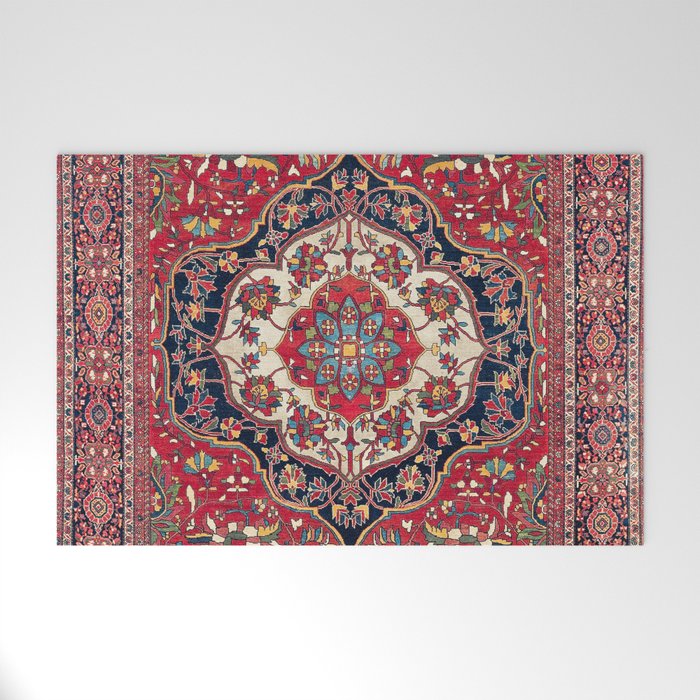 Sarouk Farahan Arak West Persian Rug Print Welcome Mat Gallery Image 1