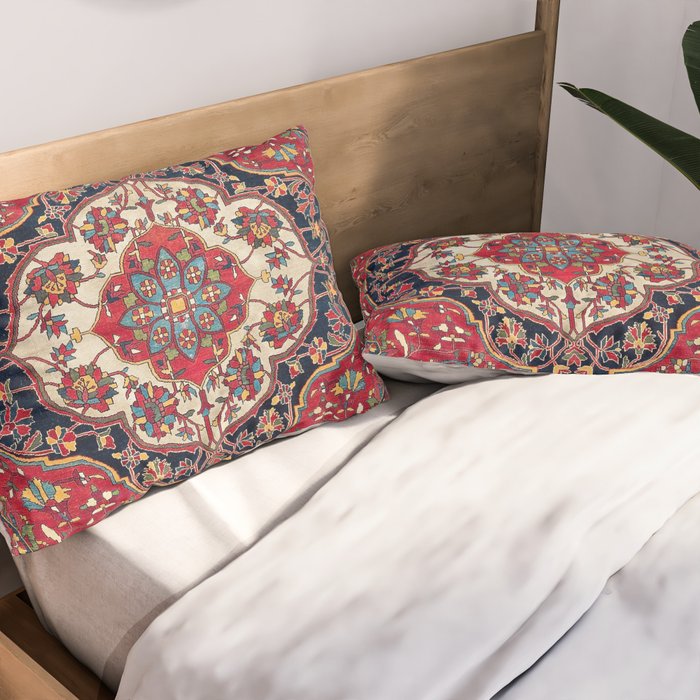 Sarouk Farahan Arak West Persian Rug Print Pillow Sham Gallery Image 2
