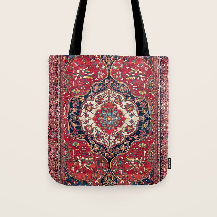 Sarouk Farahan Arak West Persian Rug Print Tote Bag Gallery Image 1
