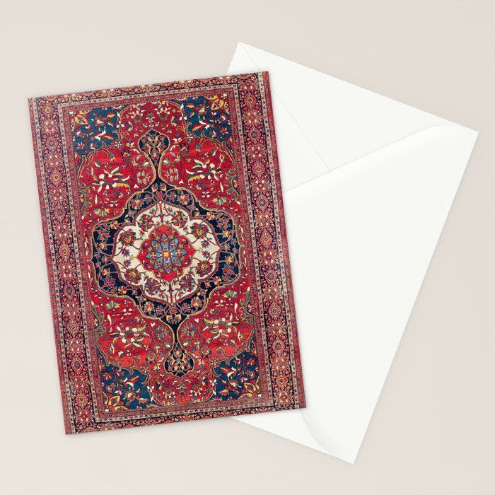 Sarouk Farahan Arak West Persian Rug Print Stationery Card Gallery Image 2
