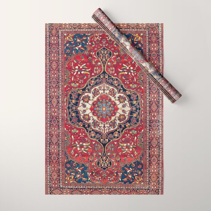 Sarouk Farahan Arak West Persian Rug Print Wrapping Paper Gallery Image 1