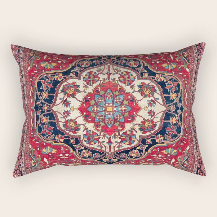 Sarouk Farahan Arak West Persian Rug Print Rectangular Pillow Gallery Image 1