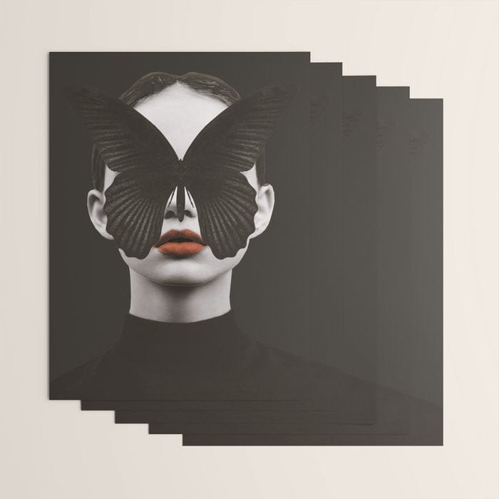 BLACK BUTTERFLY 3 Wrapping Paper Gallery Image 3