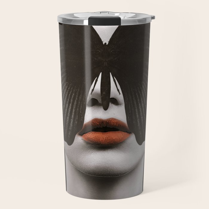 BLACK BUTTERFLY 3 Travel Mug Gallery Image 1