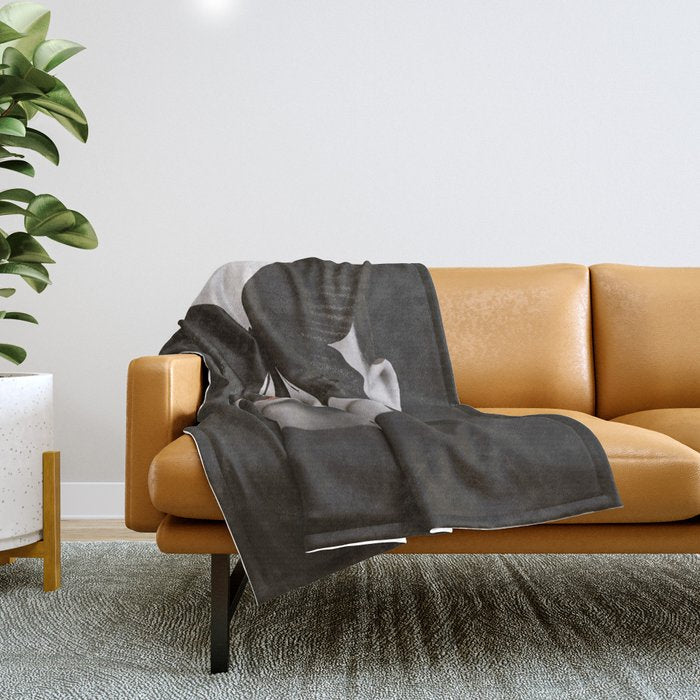 BLACK BUTTERFLY 3 Throw Blanket Gallery Image 1