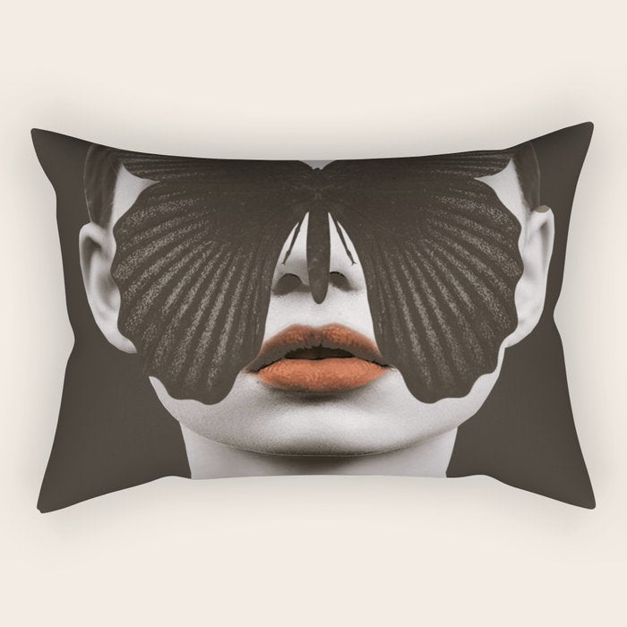 BLACK BUTTERFLY 3 Rectangular Pillow Gallery Image 1