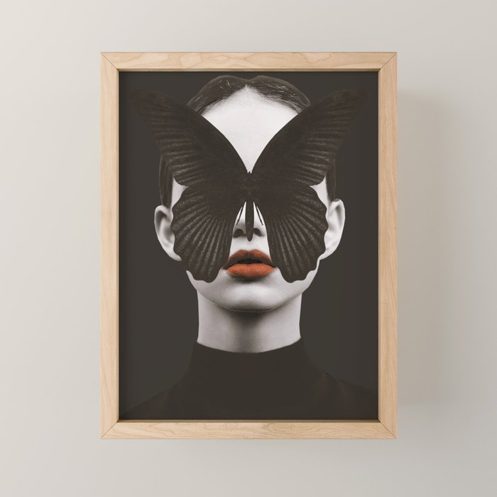 BLACK BUTTERFLY 3 Mini Art Print Gallery Image 1