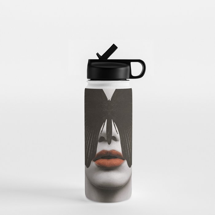 BLACK BUTTERFLY 3 Water Bottle Gallery Image 1
