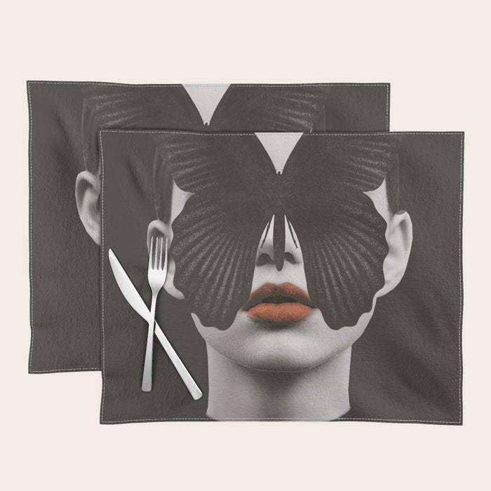 BLACK BUTTERFLY 3 Placemat Gallery Image 1