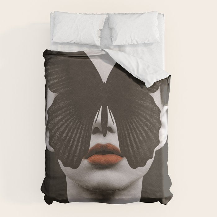 BLACK BUTTERFLY 3 Duvet Cover Gallery Image 1