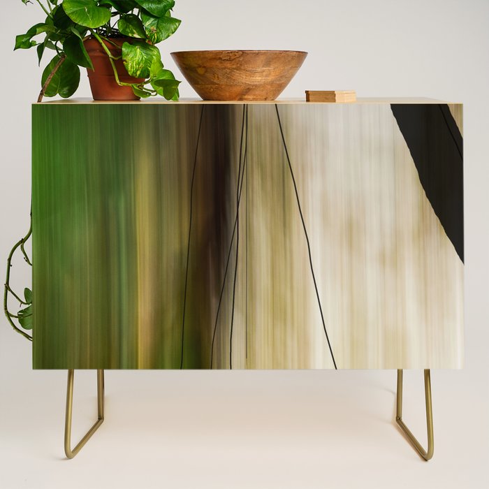 Forest, Water, Lines - abstract nature photograph long explosure Credenza Gallery Image 1