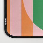 Striped Circle Bold Geometric Orange Pink Green Laptop Sleeve Gallery Image 3