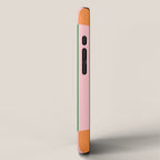 Striped Circle Bold Geometric Orange Pink Green iPhone Case Gallery Image 2