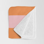 Striped Circle Bold Geometric Orange Pink Green Throw Blanket Gallery Image 3