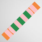 Striped Circle Bold Geometric Orange Pink Green Table Runner Gallery Image 3