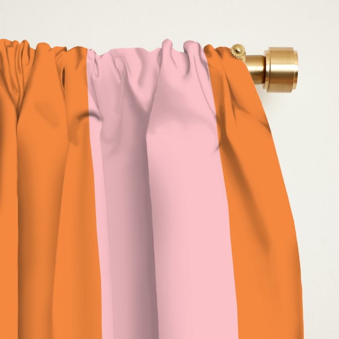 Striped Circle Bold Geometric Orange Pink Green Window Curtain Gallery Image 2