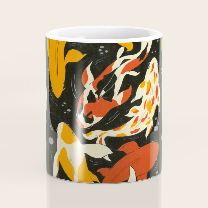 Koi in Black Water Coffee Mug Gallery Image 4