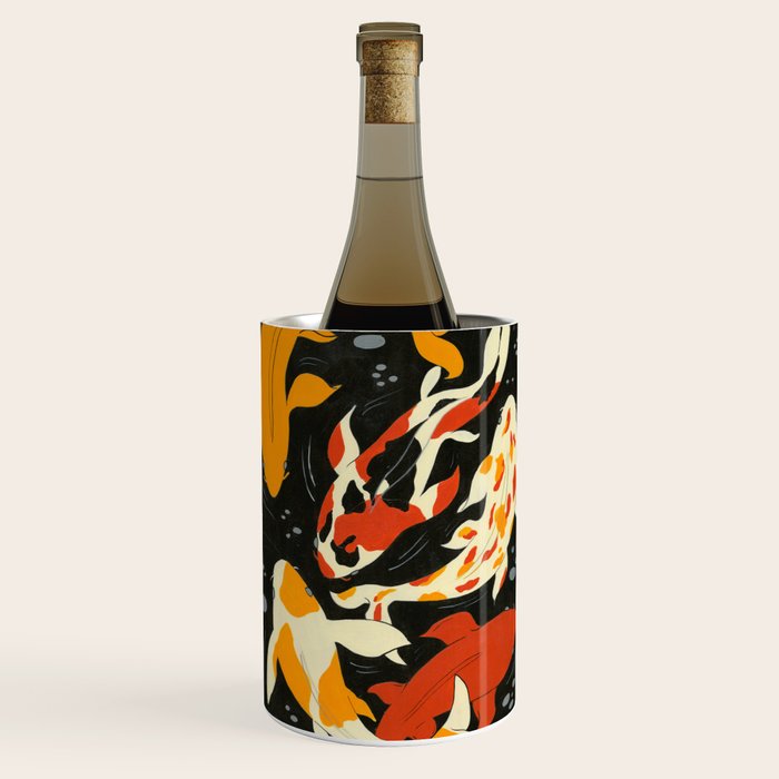 Koi in Black Water Wine Chiller Gallery Image 1