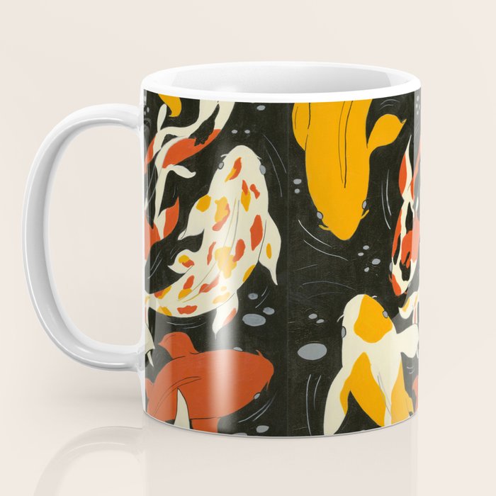 Koi in Black Water Coffee Mug Gallery Image 3