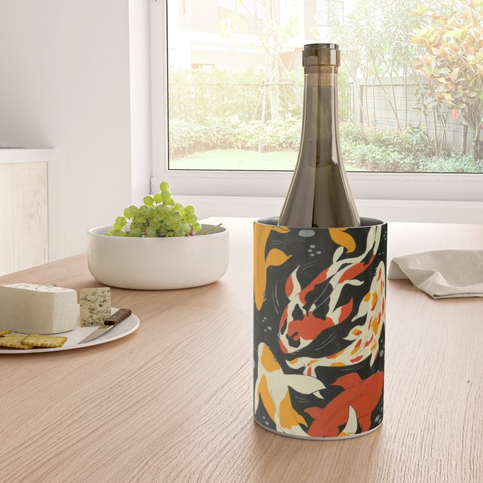 Koi in Black Water Wine Chiller Gallery Image 4