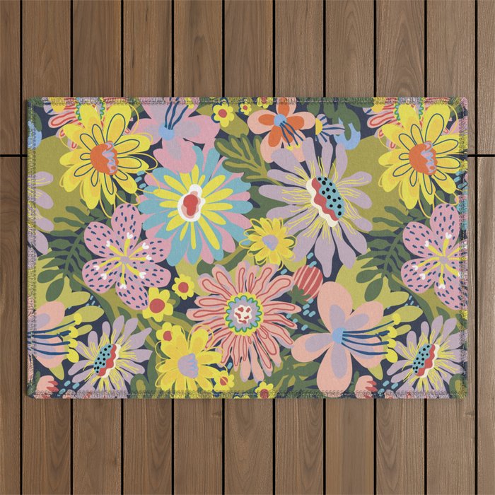 Summer bloom #2 Outdoor Rug Gallery Image 1