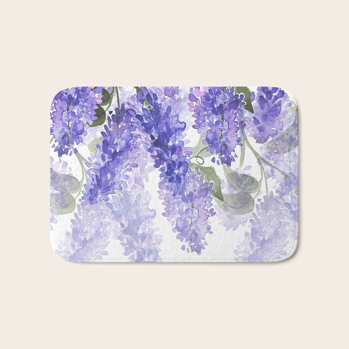 Purple Wisteria Flowers Bath Mat Gallery Image 1
