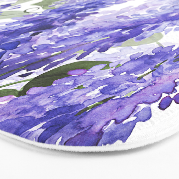Purple Wisteria Flowers Bath Mat Gallery Image 3