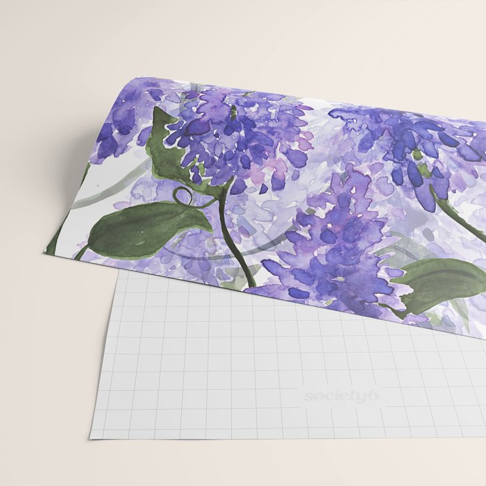Purple Wisteria Flowers Wrapping Paper Gallery Image 2