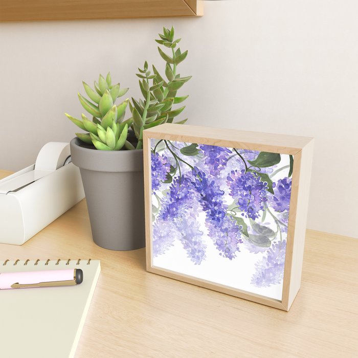 Purple Wisteria Flowers Mini Art Print Gallery Image 2