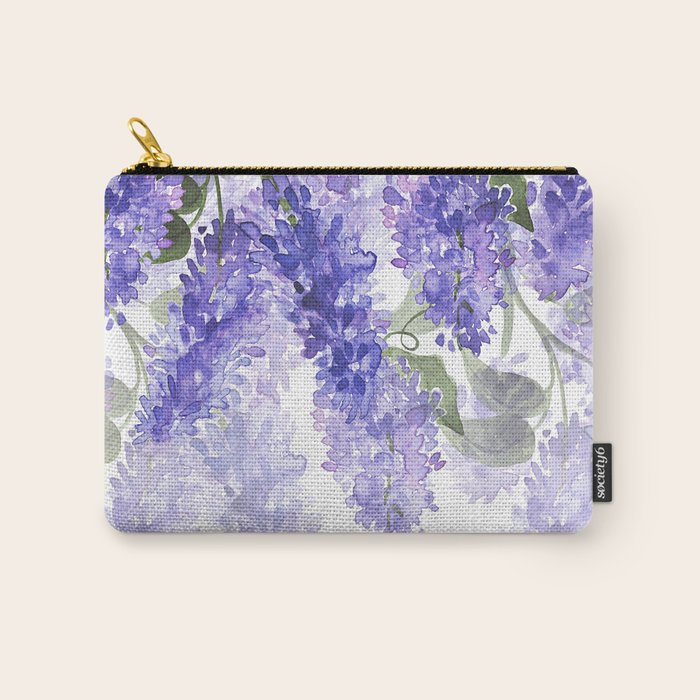 Purple Wisteria Flowers Carry All Pouch Gallery Image 1
