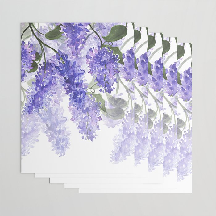 Purple Wisteria Flowers Wrapping Paper Gallery Image 3