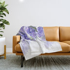 Purple Wisteria Flowers Throw Blanket Gallery Image 1