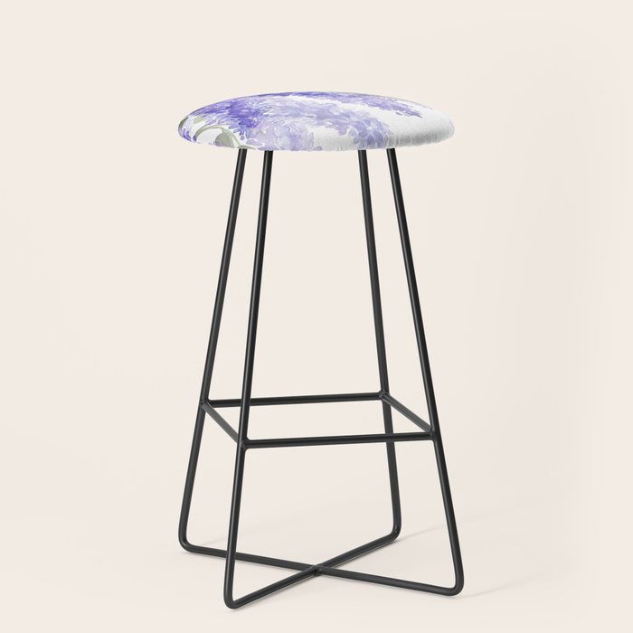 Purple Wisteria Flowers Stool Gallery Image 1