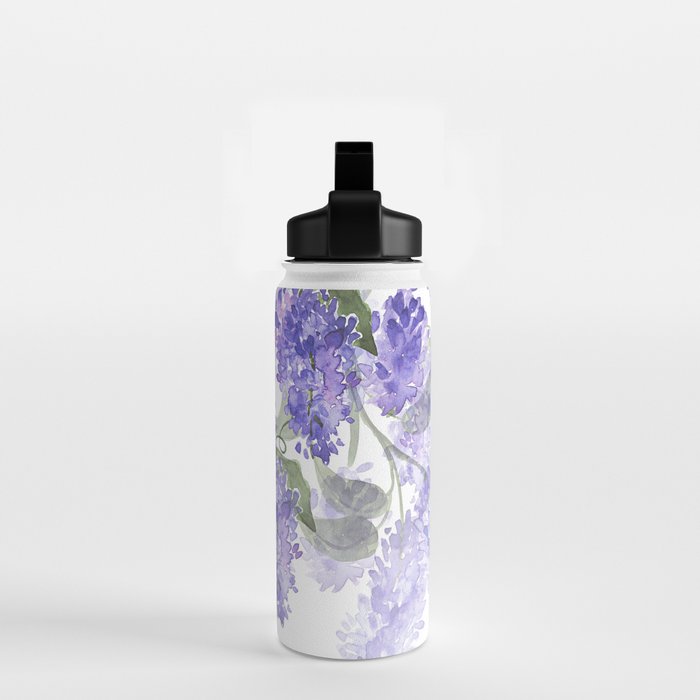 Purple Wisteria Flowers Water Bottle Gallery Image 2