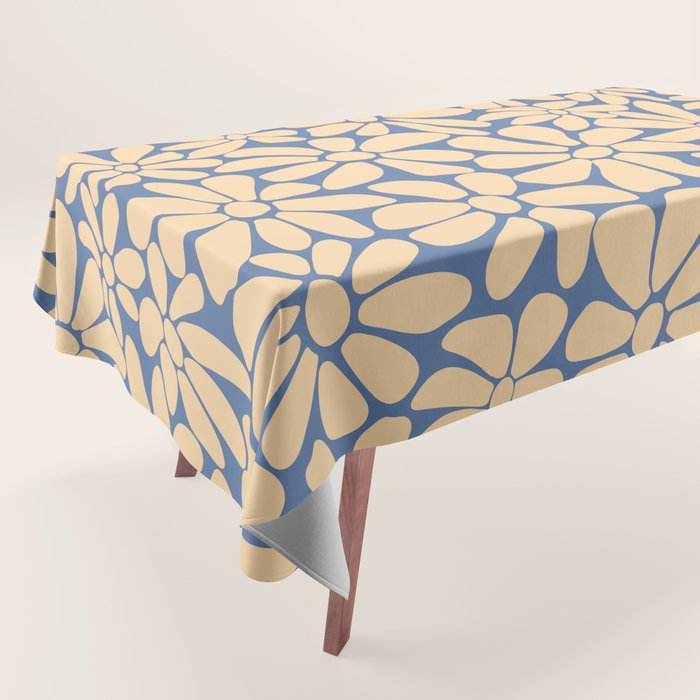Retro Floral - Indigo  Tablecloth Gallery Image 1