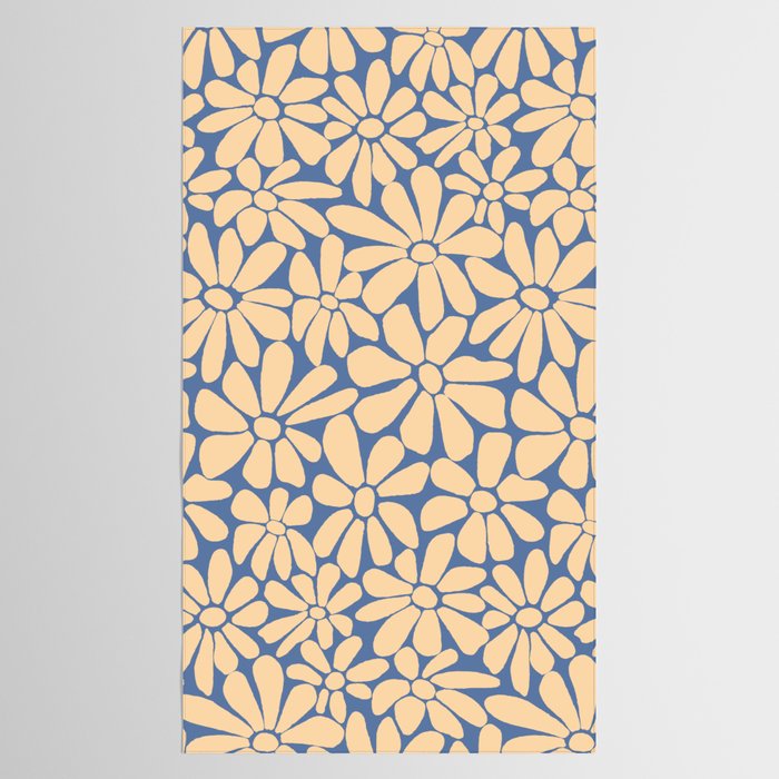 Retro Floral - Indigo  Tablecloth Gallery Image 2