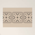 Lost Desert Tile - Black & Camel Welcome Mat Gallery Image 1