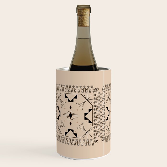 Lost Desert Tile - Black & Camel Wine Chiller Gallery Image 2