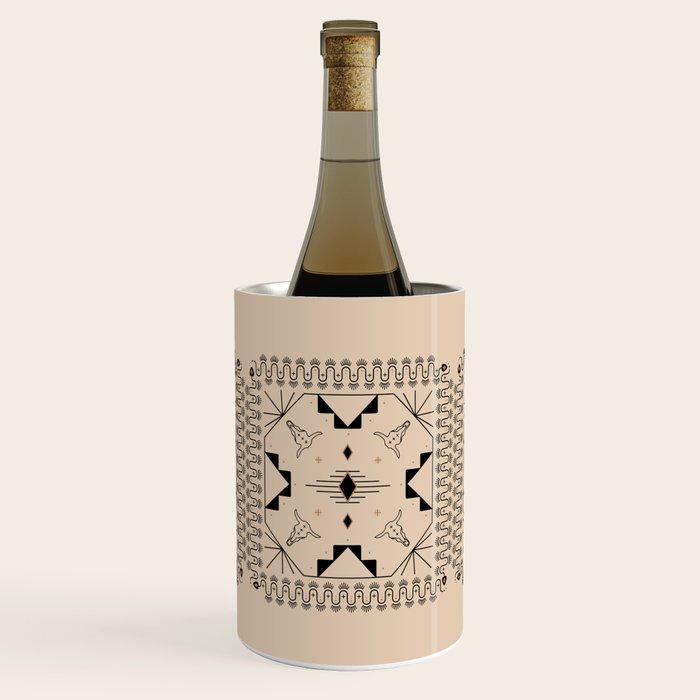 Lost Desert Tile - Black & Camel Wine Chiller Gallery Image 1