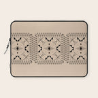 Lost Desert Tile - Black & Camel Laptop Sleeve Gallery Image 1