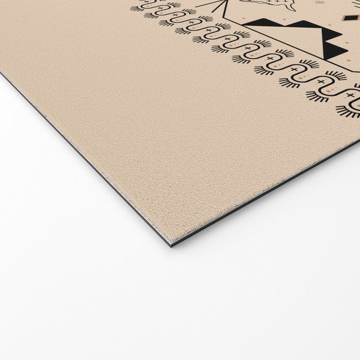 Lost Desert Tile - Black & Camel Welcome Mat Gallery Image 2