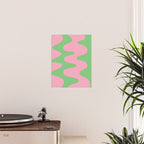 Retro Abstract Pink Green Poster Gallery Image 2