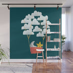 Hot cloud baloon - moon and star Wall Mural Gallery Image 1