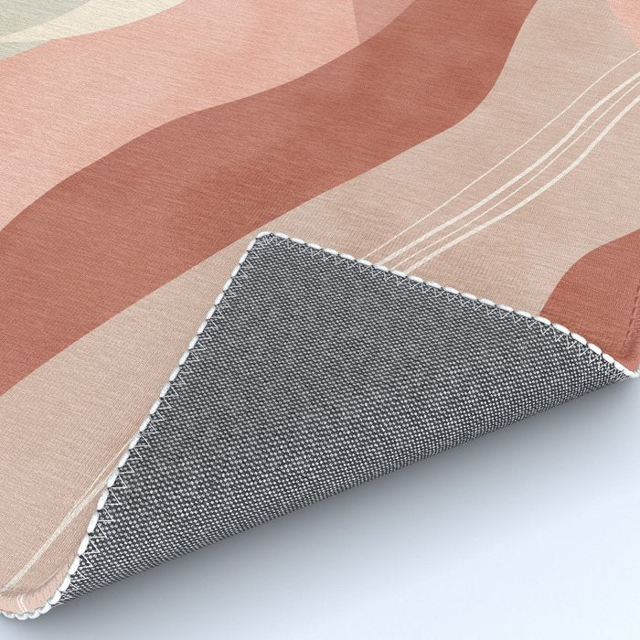 Reddish desert dunes moon Rug Gallery Image 4