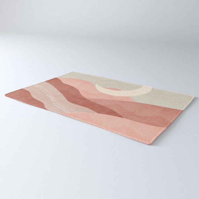 Reddish desert dunes moon Rug Gallery Image 3