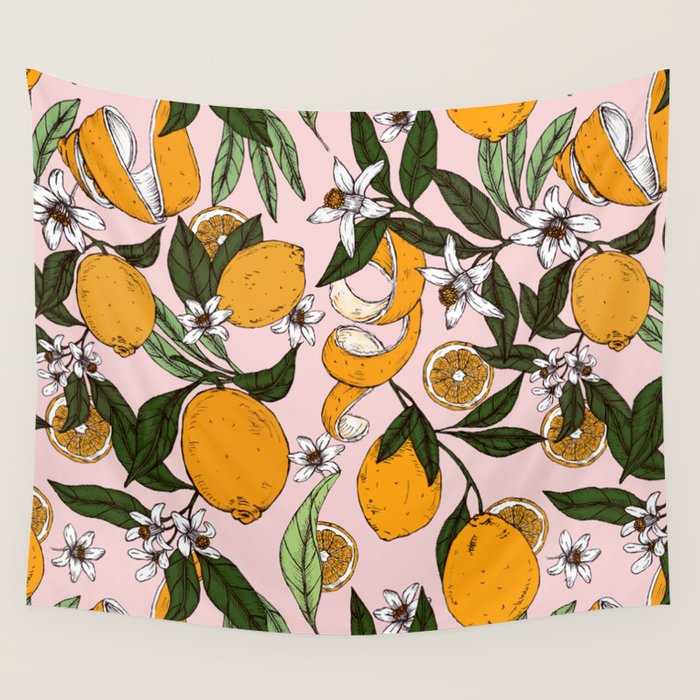 Succulent sweets oranges Wall Tapestry Gallery Image 4