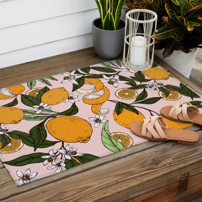 Succulent sweets oranges Outdoor Rug Gallery Image 2